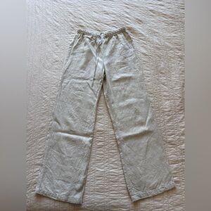 Reformation Olina Linen Pants in Oatmeal